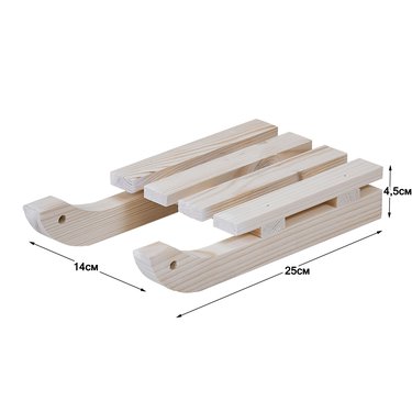 





                                                    ВИСБЮ сани новогодний декор 25*14см